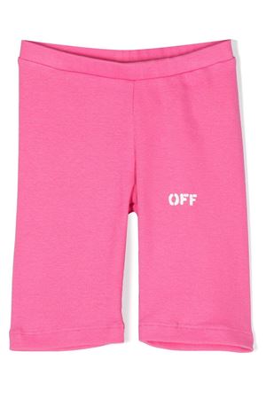 Shorts in cotone rosa OFF WHITE KIDS | OGCD002S23JER0013201